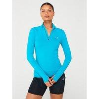 Ronhill Womens Core Thermal Half Zip-Blue/White