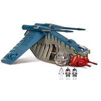 Star Wars Micro Galaxy Squadron Republic Gunship (Muunilinst-10) - 8-Inch Starfighter Class Vehicle With Three Micro Figure Accessories