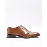 River Island Lace Up Brogue Derby We - Brown
