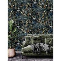 Holden Decor Jungle Paradise Wallpaper - Navy