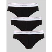 Dsquared2 Underwear 3 Pack Briefs - Black