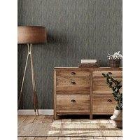 Arthouse Japandi Grasscloth Navy Gold Wallpaper