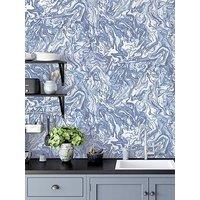 Arthouse Liquid Marble Wallpaper - Navy