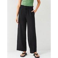 Everyday Elasticated Waist Trousers - Black