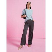 V By Very Relaxed Soft Wide Leg Trousers - Grey