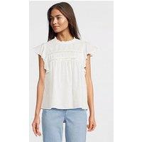 Vero Moda Sleeveless Lace Detail Top - White