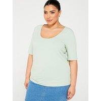 Vero Moda Curve Curve Jersey Top - Green