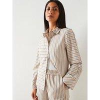 V By Very Cut About Stripe Shirt - Print