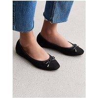 New Look Suedette Ballet Flats - Black