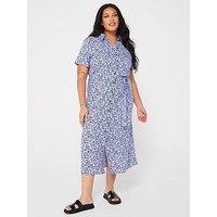 Vero Moda Curve Moda Curve Curve Shirt Dress - Blue