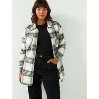 V By Very Curve Check Shacket - Multi