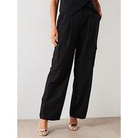 V By Very Formal Cargo Trouser - Black