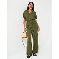 Everyday Utility Jumpsuit - Khaki - Khaki