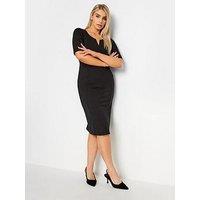M&Co A-Line Notch Neck Dress - Black