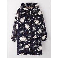 Harry Potter Fleece Hooded Blanket - Navy