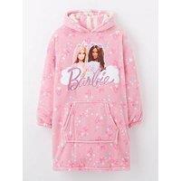 Barbie Reversible Fleece Hooded Blanket - Pink