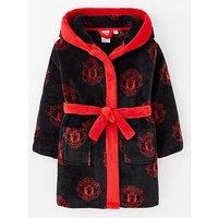 Manchester United Football Dressing Gown - Black