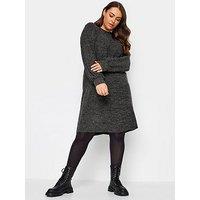 Yours Soft Touch Jumper Dress - Green