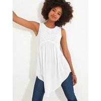 Joe Browns Crochet Tunic Top - White