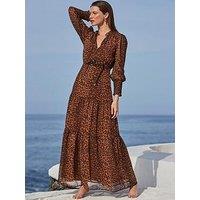 Sosandar Leopard Maxi Dress