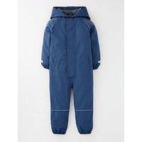 Mini V By Very Boys Fleece Lined Puddlesuit - Blue