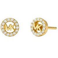 Michael Kors 14K Gold Sterling Silver Logo Stud Earrings
