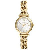 Fossil Carlie Three-Hand Gold-Tone Stainless Steel Watch