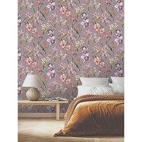 Rasch Maya Floral Wallpaper - Heather