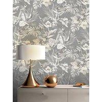 Rasch Paradise Birds Wallpaper - Grey