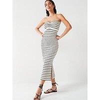 V By Very Twist Mono Crochet Midaxi Dress