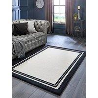 Very Home Piper 100% Wool Rug - Black/White