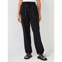 V By Very Loose Cargo Trousers - Black