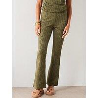 V By Very Flare Textured Trouser