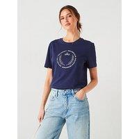 Everyday Yoga Society Wellness Graphic T-Shirt - Navy