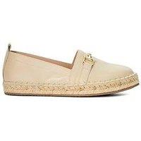 Dune London Gellato Snaffle Trim Leather Espadrilles - Ecru