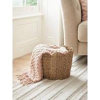 Very Home Large Scalloped Woven Basket