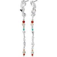 Pilgrim Niya Earrings Multi-Coloured/Silver-Plated