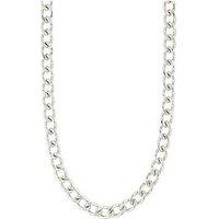 Pilgrim Charm Curb Necklace Silver-Plated