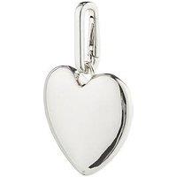 Pilgrim Charm Maxi Heart Pendant, Silver-Plated