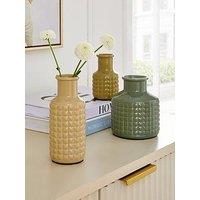 Very Home Set Of 3 Bud Vases