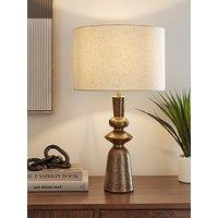 Very Home Totem Ceramic Distressed Bronze Table Lamp