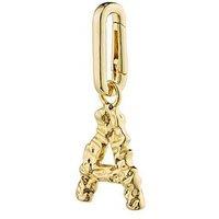 Pilgrim Charm Letter Pendant , Gold-Plated