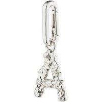 Pilgrim Charm Letter Pendant , Silver-Plated