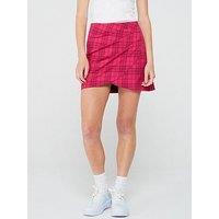 Hugo Rachella Checked Mini Skirt - Pink