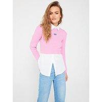 Hugo Scoovy Knitted Cropped Top - Pink