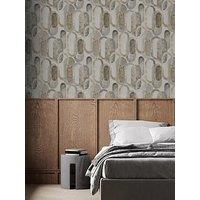 Sublime Oval Shapes Sand Gold Wallpaper