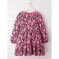 Everyday Girls Long Sleeve Tiered Animal Dress - Multi