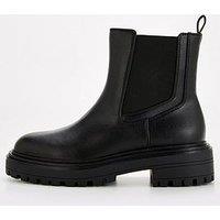 V By Very Wide Fit Chunky Chelsea Boot - Black