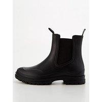 V By Very Chunky Ankle Wellies - Black