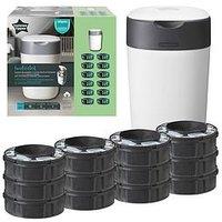 Tommee Tippee Twist & Click Nappy Disposal Bin With 12 Refill Cassettes